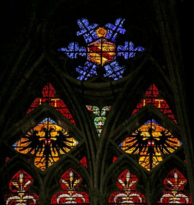 Window depicting the Imperial arms with double-headed eagle by Valentin Bousch
